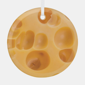 Adorno De Cristal Pieza de queso aislada, bonito diseño