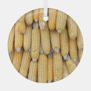 Adorno De Cristal Pila de maíz seca: texturizada