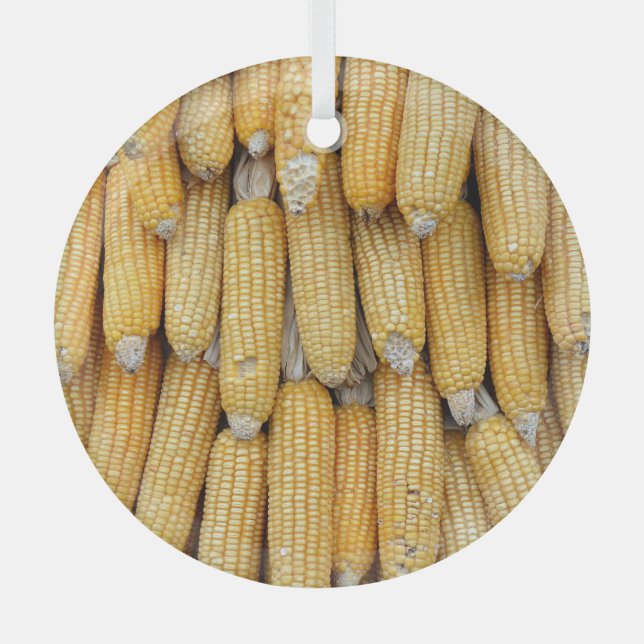 Adorno De Cristal Pila de maíz seca: texturizada (Anverso)