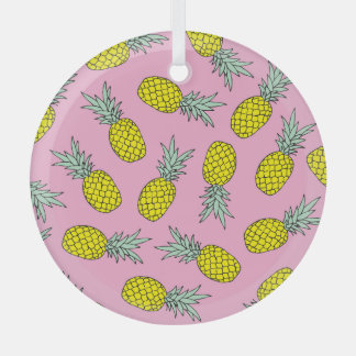 Adorno De Cristal Piña de verano: Pérdida de fruta de época