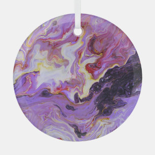 Adorno De Cristal Pinturas acrílicas de tono de color, abstractas.