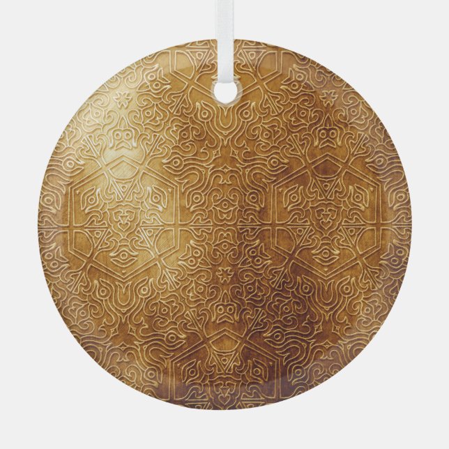 Adorno De Cristal Placa Metalizado Ornate Classic (Anverso)