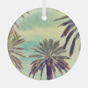 Adorno De Cristal Plantación De Palm Sunny: Oasis Cultivado.