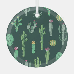 Adorno De Cristal Plantas Cactus: fondo vintage sin foco