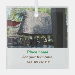 Adorno De Cristal playa de agua océano playa añadir nombre de sitio 