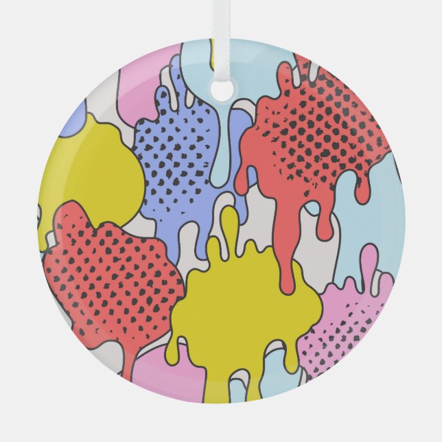 Adorno De Cristal Plazas de arte pop: Drama cómico (Anverso)