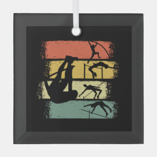 Adorno De Cristal Pole Vault Retro Vintage