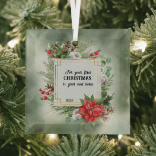 Adorno De Cristal Por tu primera Navidad en tu nuevo hogar