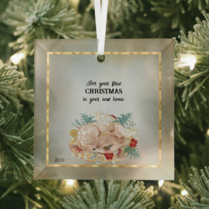 Adorno De Cristal Por tu primera Navidad en tu nuevo hogar