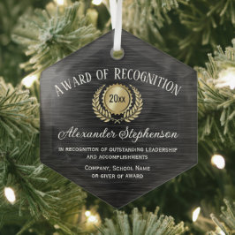 Adorno De Cristal Premio de reconocimiento de Personalizable negro d