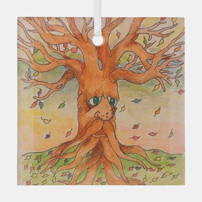 Adorno De Cristal Prepararse para el otoño (Anverso)