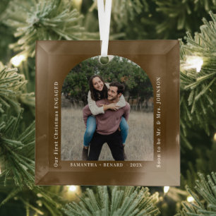 Adorno De Cristal Primer Arco de Navidad para Fotos de Parejas Compr