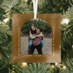 Adorno De Cristal Primer Arco de Navidad para Fotos de Parejas Compr