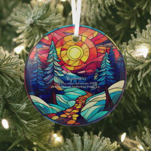 Adorno De Cristal Primera aventura navideña Shenandoah Virginia Hike