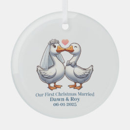 Adorno De Cristal Primera Navidad casados personalizada, regalo pers