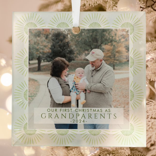 Adorno De Cristal Primera Navidad moderna como foto de los abuelos (Subido por el creador)