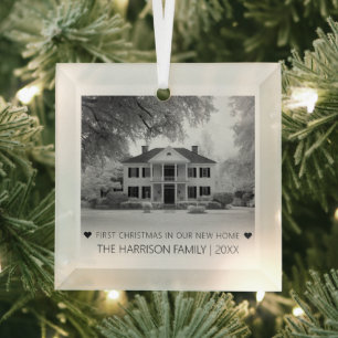 Adorno De Cristal Primera Navidad moderna en nuestra nueva foto