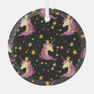 Adorno De Cristal Princesa de Unicornio: cuento de hadas acuáticas