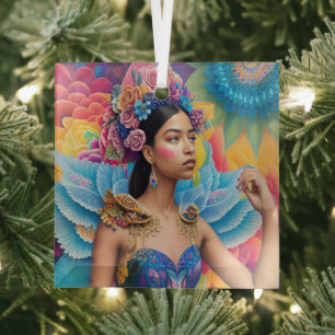 Adorno De Cristal Princesa elegante con alas