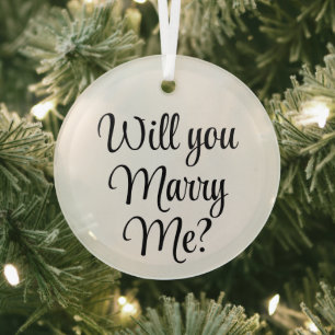 Adorno De Cristal Propuesta de Navidad personalizada ¿Quieres casart