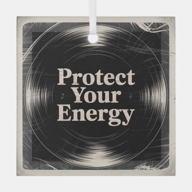 Adorno De Cristal Protect Your Energy (Anverso)
