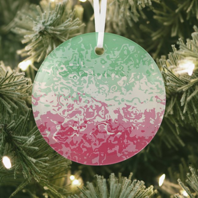 Adorno De Cristal Psychedelic Groovy Resumen Bandera del Orgullo Abr (in situ)