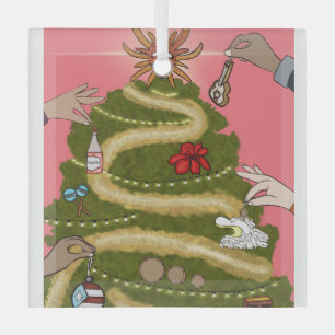 ADORNO DE CRISTAL PUERTO RICO CHRISTMAS TREE