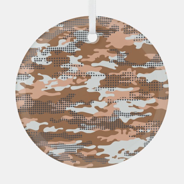 Adorno De Cristal Punto de Polka del Camuflaje: Resumen Sin Maravill (Anverso)