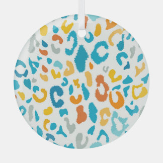 Adorno De Cristal Puntos Leopard: Textura de color de época.