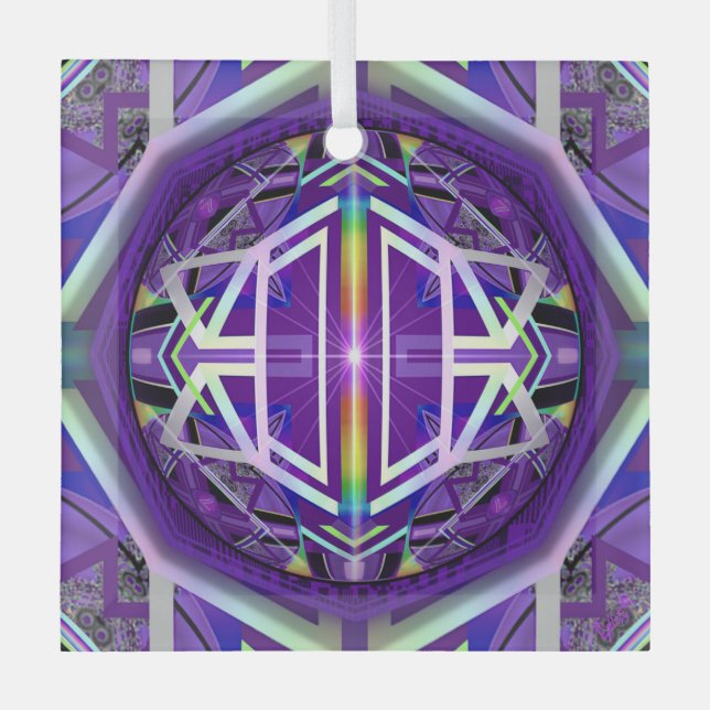 Adorno De Cristal Púrpura W3 (Anverso)