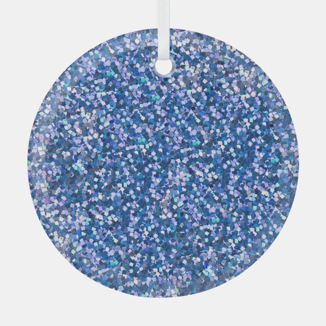 Adorno De Cristal Purpurina azul: brillante fondo abstracto (Anverso)