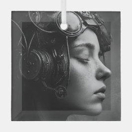 Adorno De Cristal Quirky Steampunk Mujer