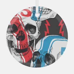 Adorno De Cristal Racer Skull: Rebelión sin foco.
