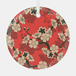 Adorno De Cristal Rama de cerezos japonesa: elegante