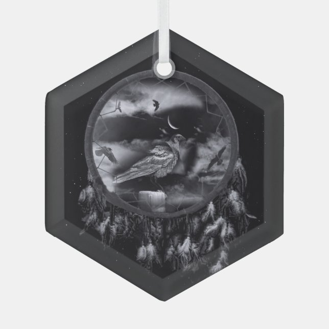 Adorno De Cristal Ravens en Dreamcatcher (Anverso)