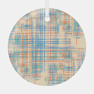 Adorno De Cristal Rayas abstractas, coloridas alfombras de hierba ét