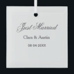 Adorno De Cristal Recién casados agregar nombre de la pareja fecha a<br><div class="desc">diseño</div>