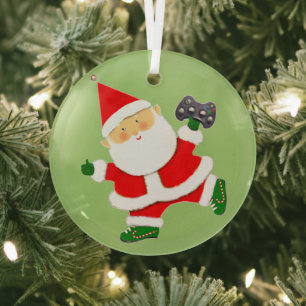 Adorno De Cristal Regalo de vacaciones para jugadores de videojuegos