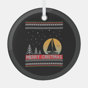 Adorno De Cristal Regalo de vela para marineros Navidades feos
