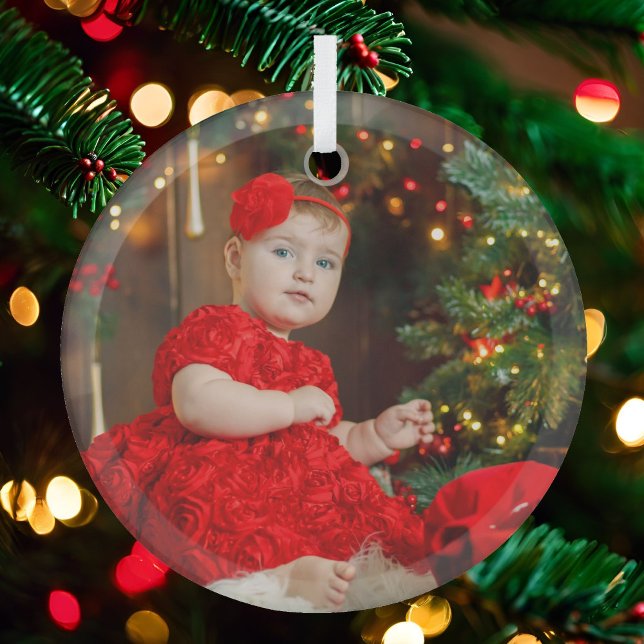 Adorno De Cristal Regalo del árbol de Navidad fotográfico (Subido por el creador)