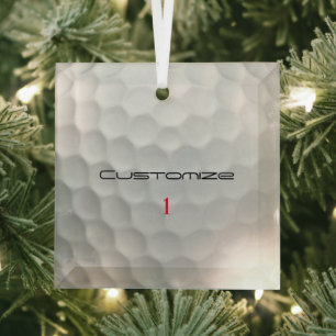 Adorno De Cristal Regalos de Pelotas de Golf Personalizadas Serie Fi