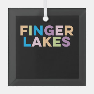Adorno De Cristal Regalos de vacaciones coloridas de Finger Lakes Ne