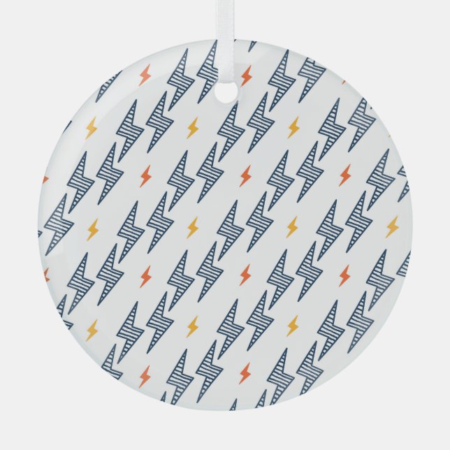 Adorno De Cristal Relámpago de pernos sin soldadura (Anverso)