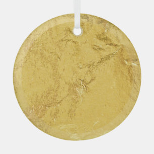 Adorno De Cristal Relieve metalizado dorado: Textura abstracta brill