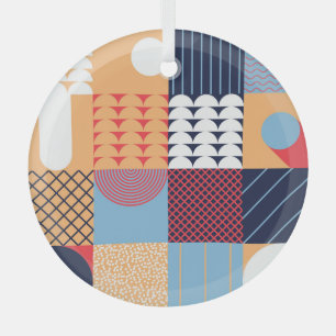 Adorno De Cristal Resumen de arte cuadrado: diseño geométrico.