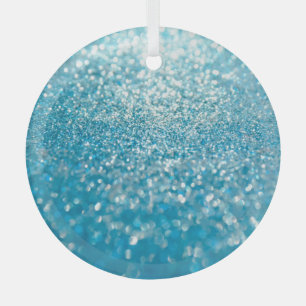 Adorno De Cristal Resumen de luces azules, fondo artístico.