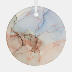 Adorno De Cristal Resumen de lujo: Alcohol Ink Art