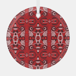 Adorno De Cristal Resumen étnico Vintage Boho Tile