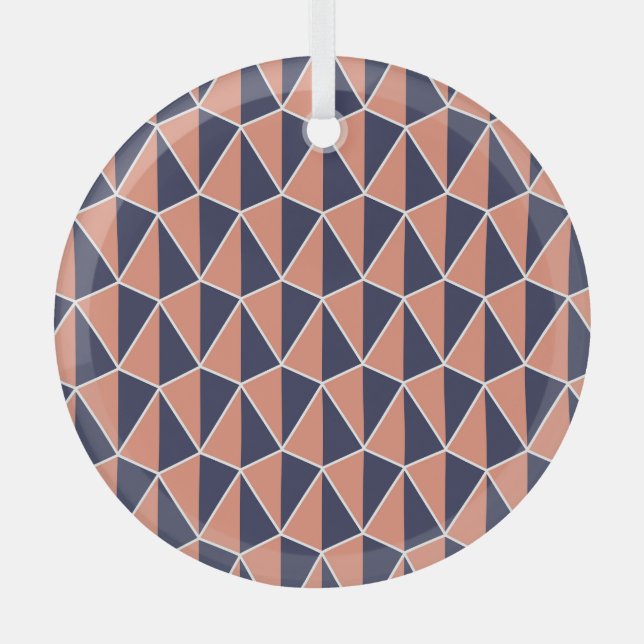 Adorno De Cristal Resumen geométrico: Art Deco sin foco (Anverso)