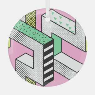 Adorno De Cristal Resumen Memphis: formas geométricas de los años 80